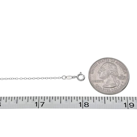 Vintage Indonesia IBB Sterling Silver 925 1.2mm Chain Link Necklace 18" - Picture 2 of 3